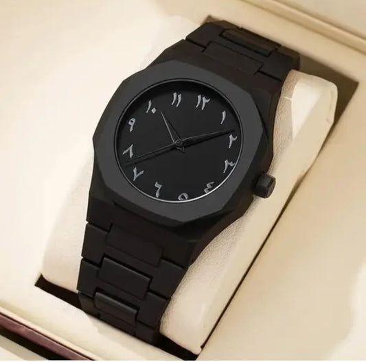 Black Aura With Stainless Steel Strap