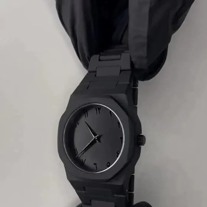 Black Aura With Stainless Steel Strap Auretimes