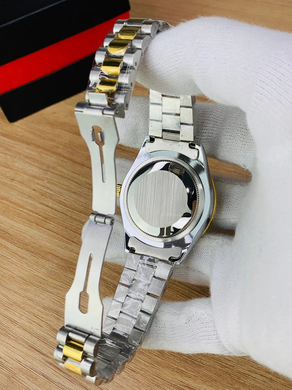 Two-Tone Gold & Silver Luxury Watch – Diamond Dial | Auretimes image 2