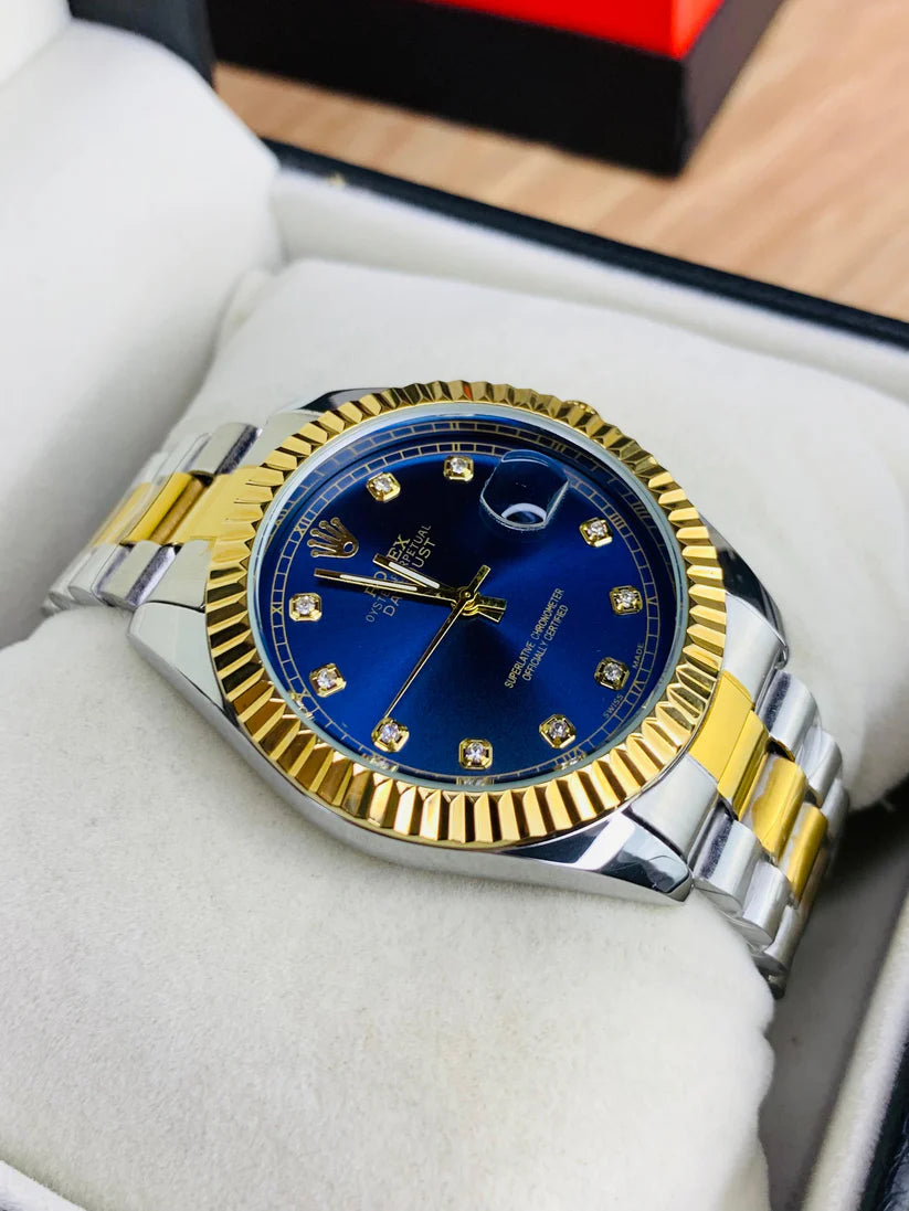 Rolx Datejust Two-Tone With Blue Dial