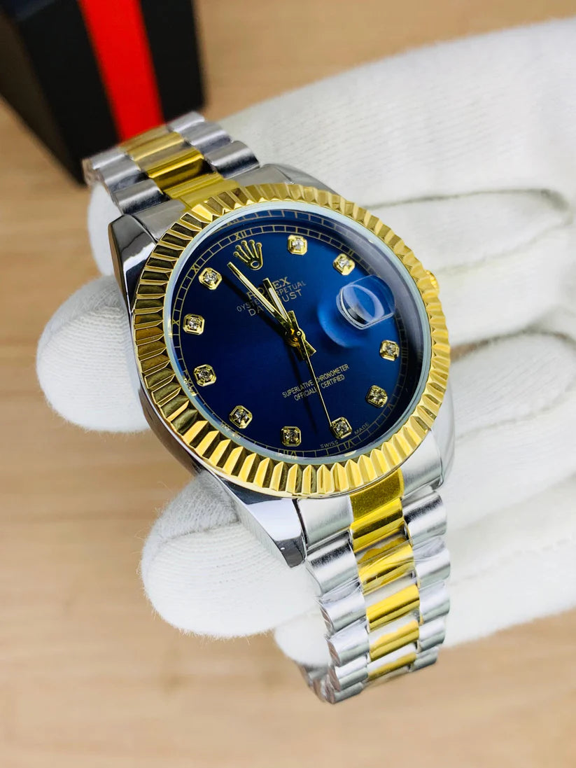 Rolx Datejust Two-Tone With Blue Dial