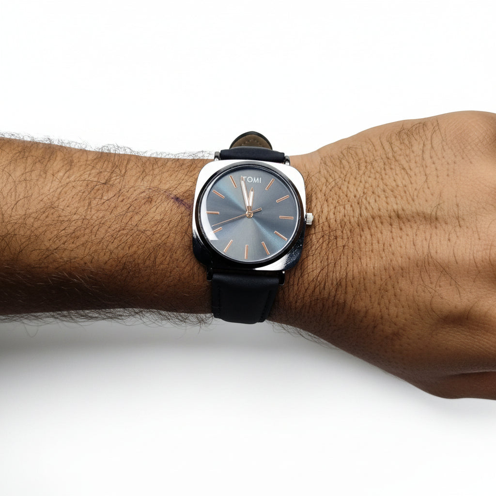 TOMI Square Case Vegan Leather Watch Auretimes